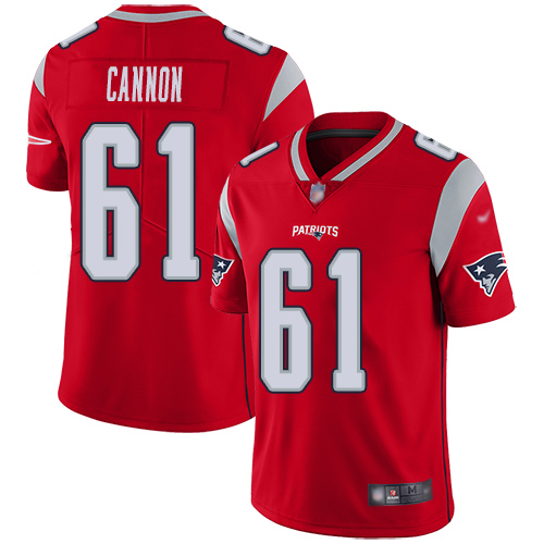 New England Patriots Football #61 Inverted Legend Limited Red Men Marcus Cannon NFL Jersey